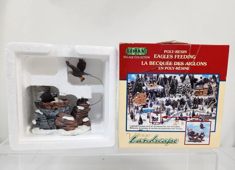 Eagles Feeding Village Accessory 2003 Lemax #33401 Carole Towne Xmas Collection